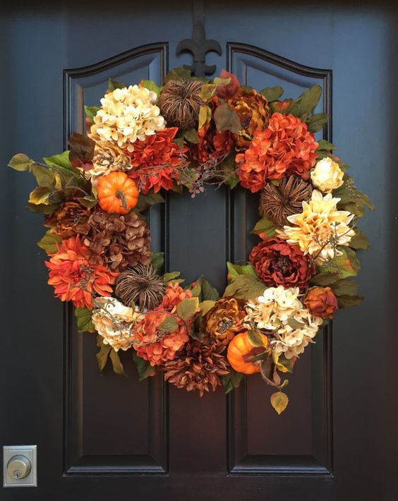 Осенние Венки На Дверь Фото